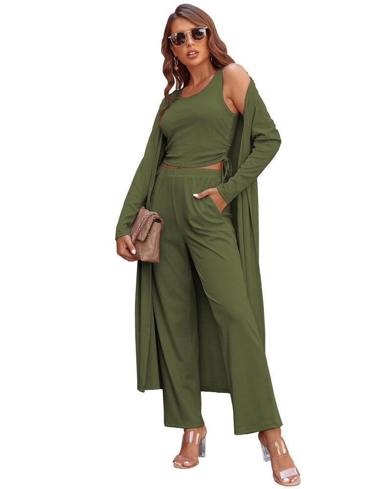 Women's Lightweight 3-Piece Sleepwear Set Sportswear