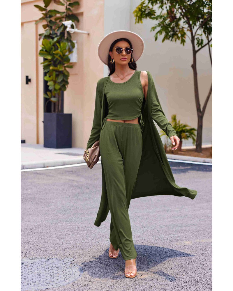 Women's Lightweight 3-Piece Sleepwear Set Sportswear