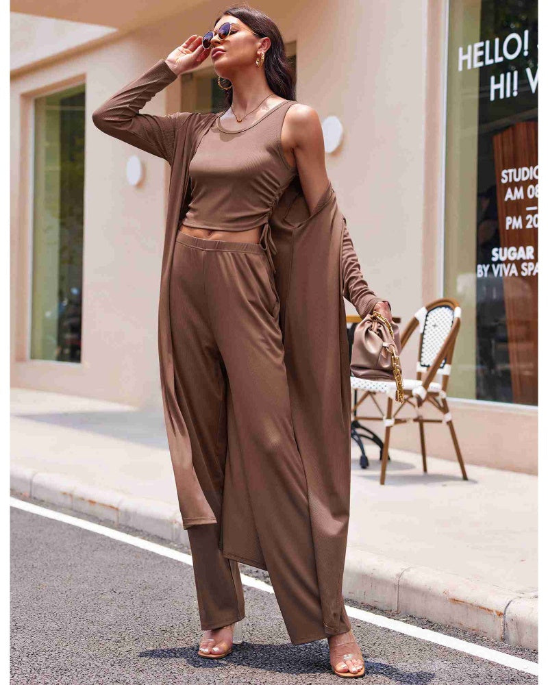 Women's Lightweight 3-Piece Sleepwear Set Sportswear