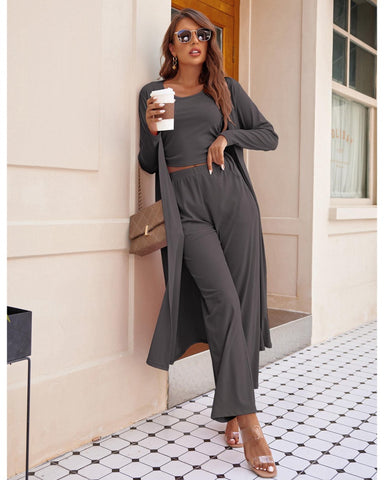 Women's Lightweight 3-Piece Sleepwear Set Sportswear