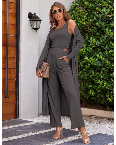 Women's Lightweight 3-Piece Sleepwear Set Sportswear