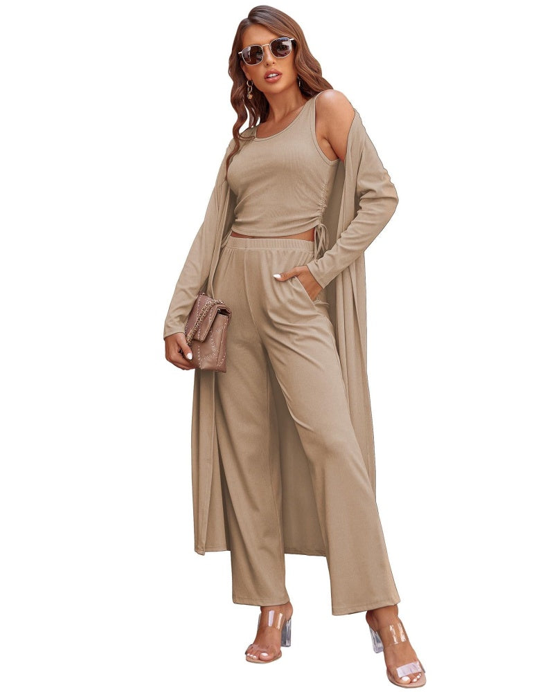 Women's Lightweight 3-Piece Sleepwear Set Sportswear