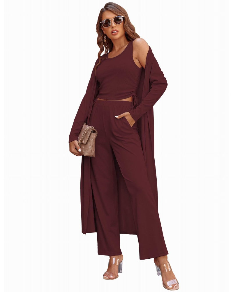 Women's Lightweight 3-Piece Sleepwear Set Sportswear