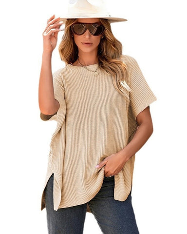 Women's Oversized Drop Shoulder Knit Top