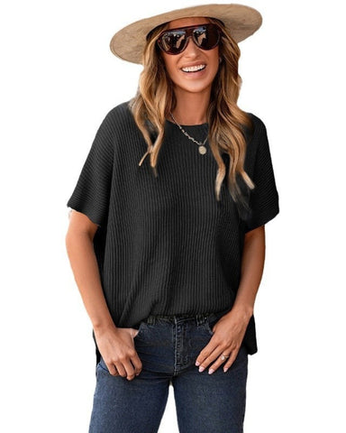Women's Oversized Drop Shoulder Knit Top