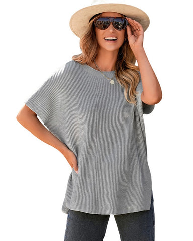 Women's Oversized Drop Shoulder Knit Top