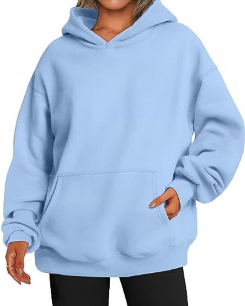 Women's Oversized Fleece Hoodie with Pocket