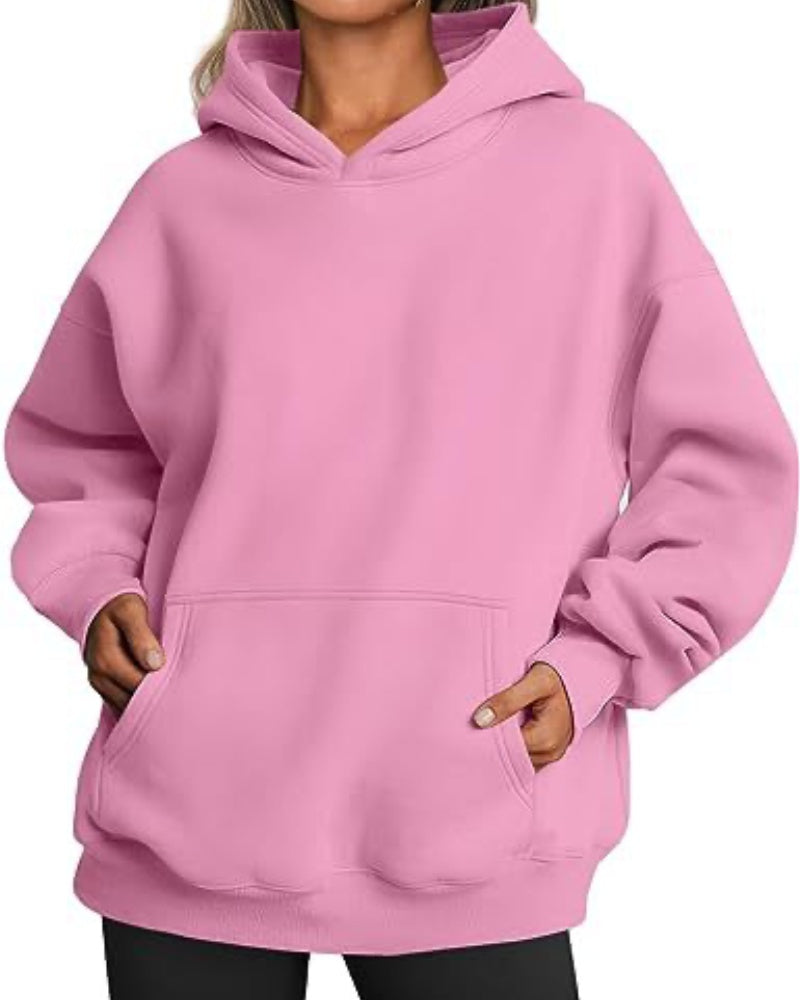 Women's Oversized Fleece Hoodie with Pocket