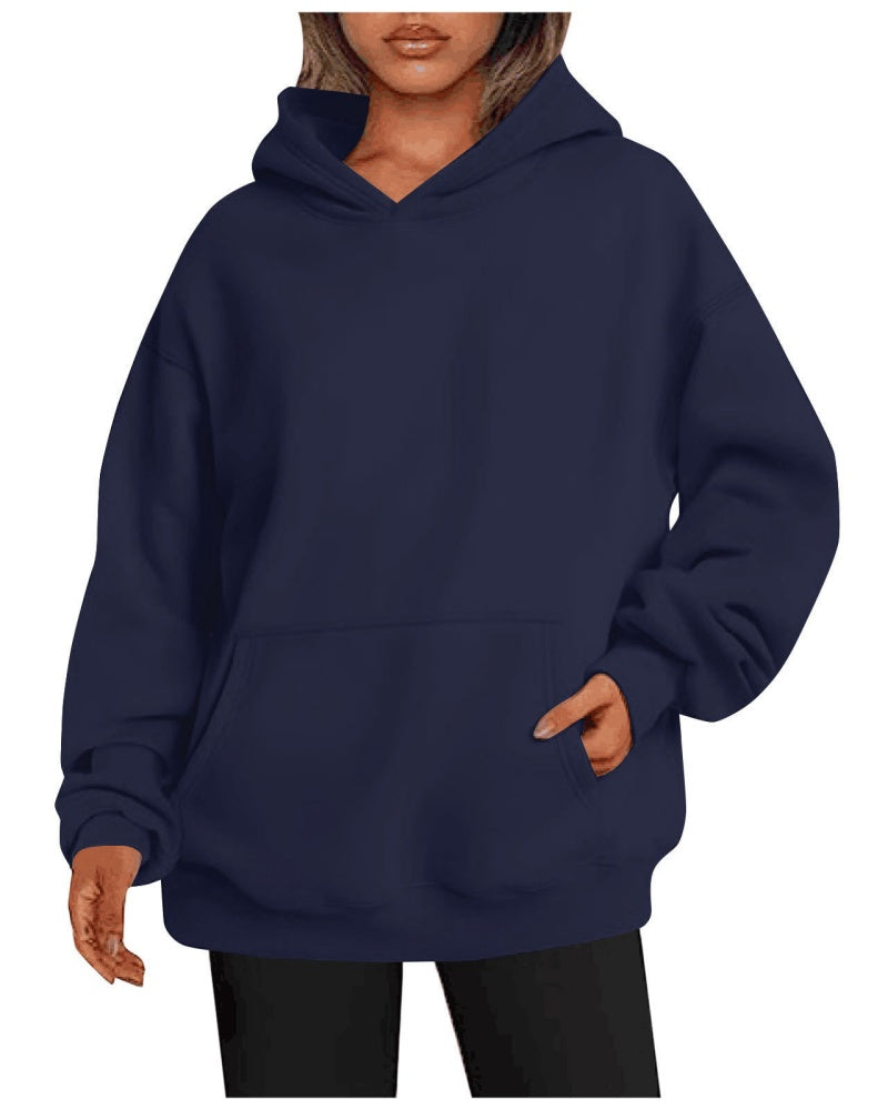 Women's Oversized Fleece Hoodie with Pocket