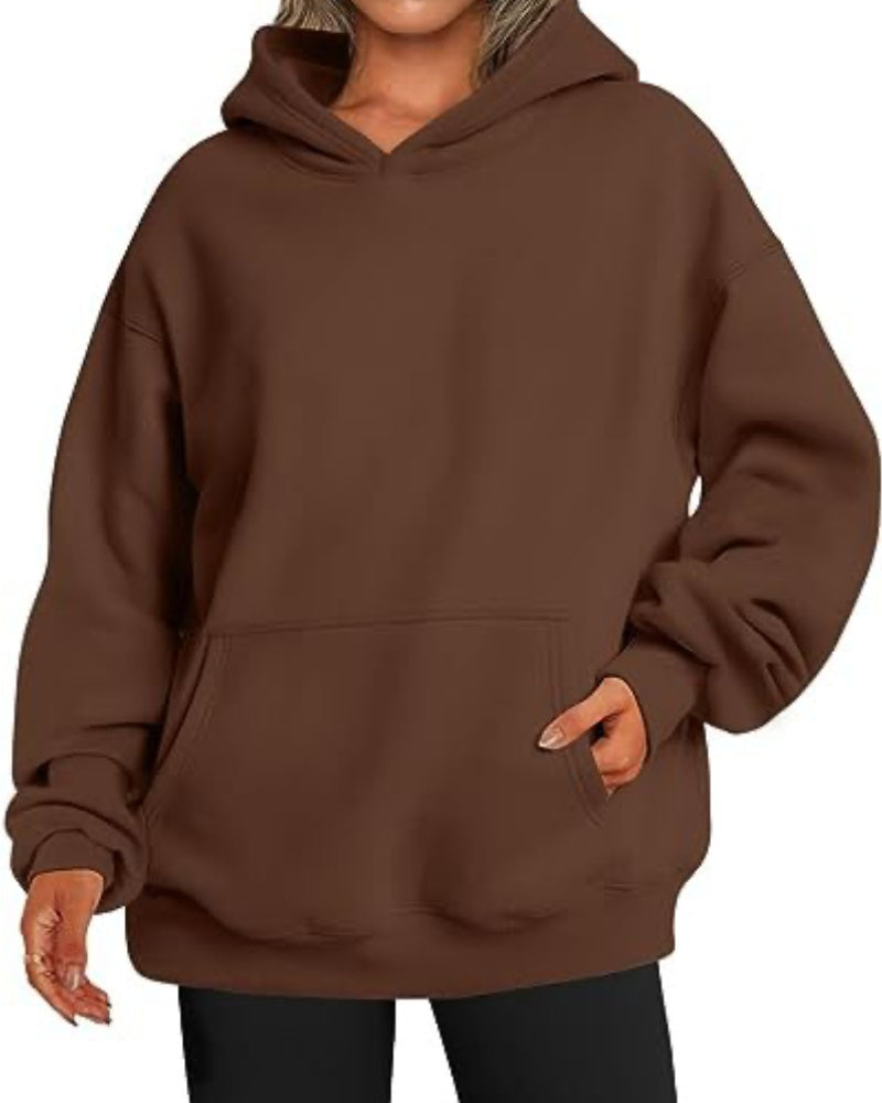 Women's Oversized Fleece Hoodie with Pocket