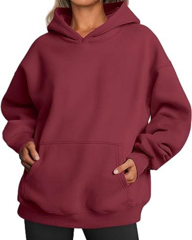 Women's Oversized Fleece Hoodie with Pocket