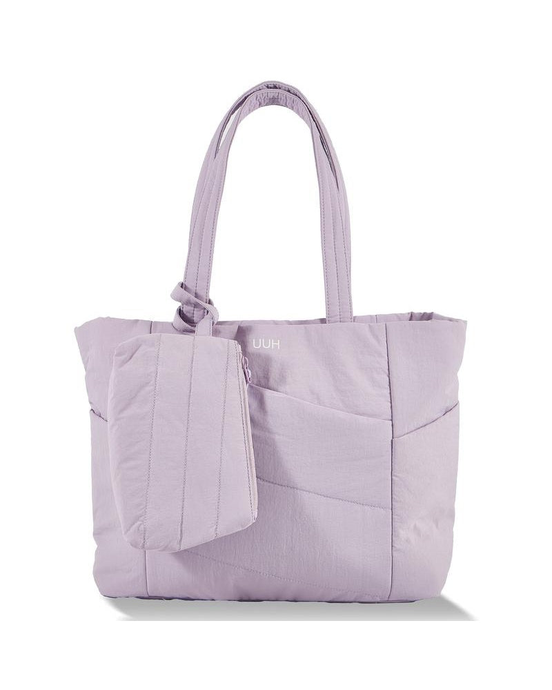 Quilted Down Lightweight Tote Bag with Organizer Pouch