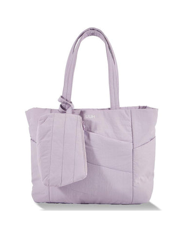 Quilted Down Lightweight Tote Bag with Organizer Pouch