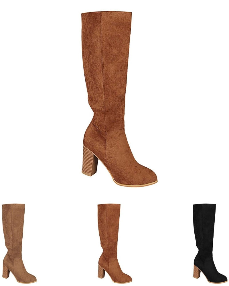 Women's Wide Calf Knee High Boots for Autumn Winter