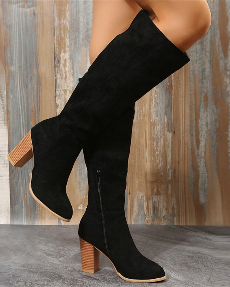 Women's Wide Calf Knee High Boots for Autumn Winter