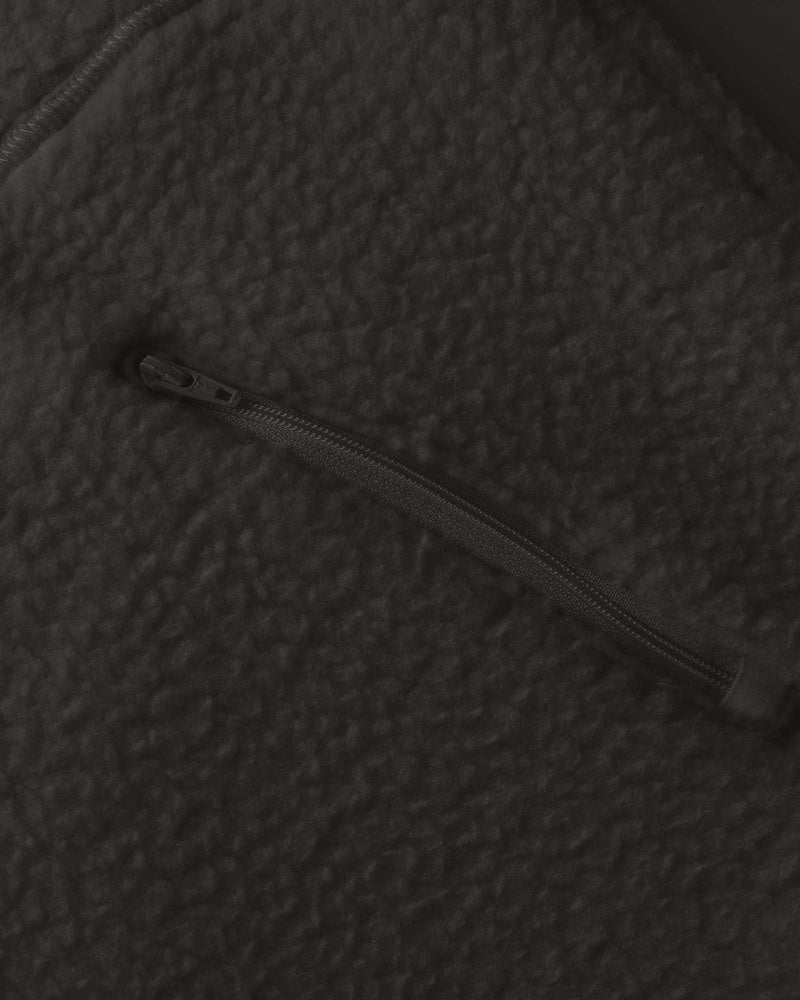 Womens Cropped Half Zip Fuzzy Warm Sherpa Pullover