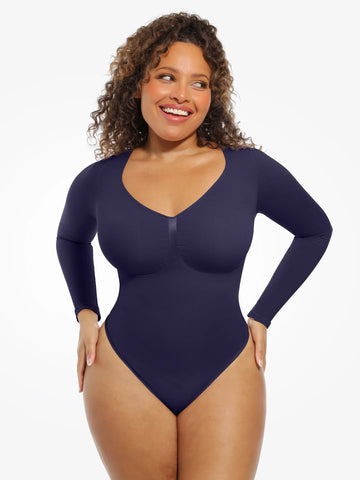 Seamless Supportive Long Sleeve Tummy Control Bodysuit