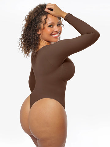 Seamless Supportive Long Sleeve Tummy Control Bodysuit