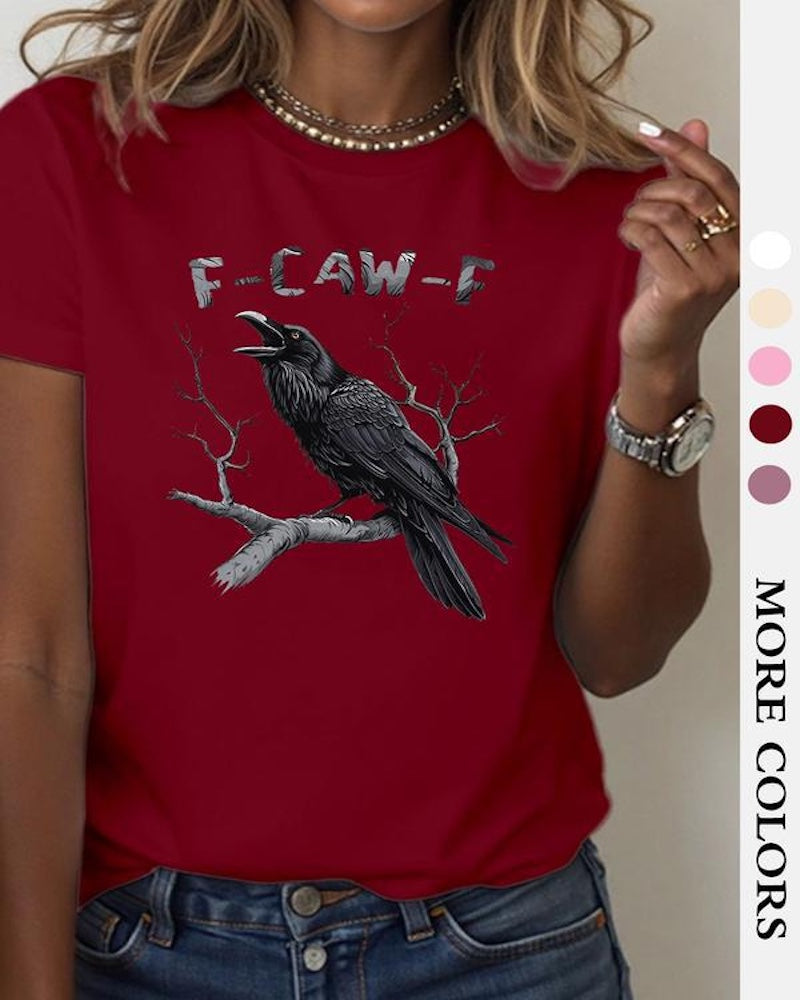 Unisex Design T-Shirt – Featuring Bold Raven Design with Full Moon