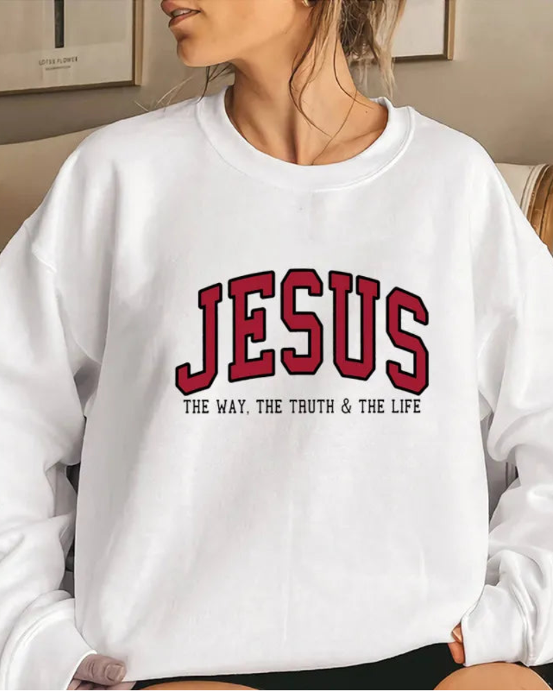 Sweatshirt Faith Sweatshirt - Trendy Crewneck Love Like Jesus Pray Sweatshirt