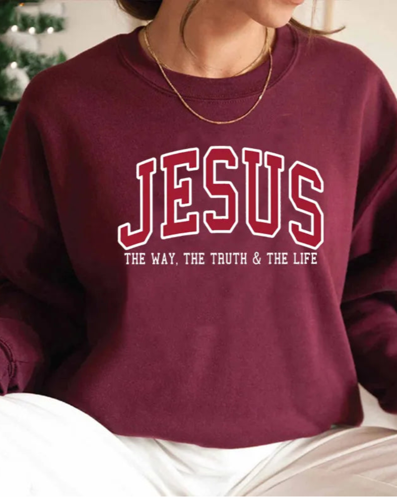 Sweatshirt Faith Sweatshirt - Trendy Crewneck Love Like Jesus Pray Sweatshirt