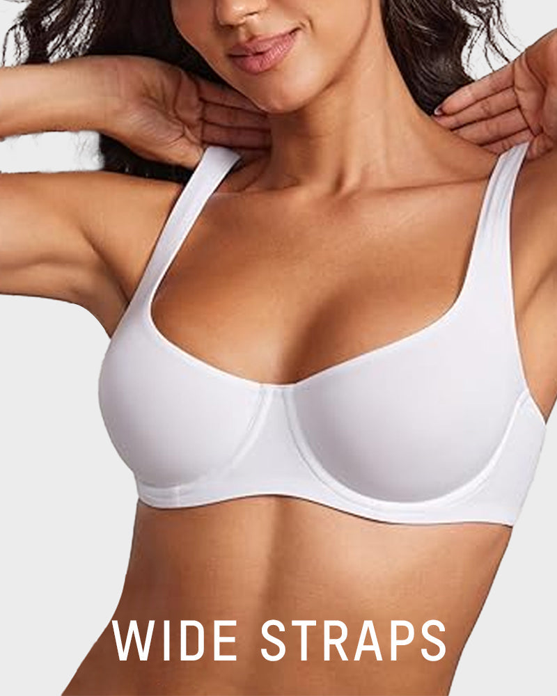 Seamless Unlined Scoop Neck Balconette Bra