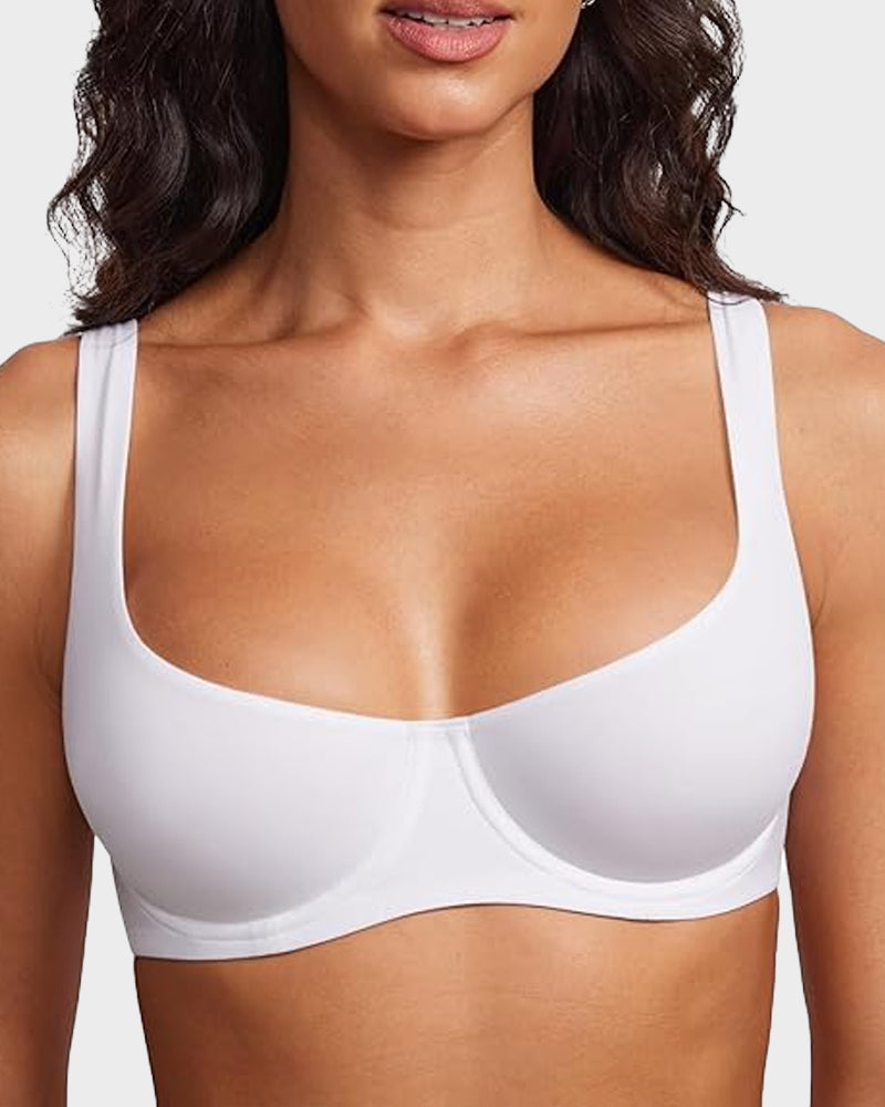 Seamless Unlined Scoop Neck Balconette Bra