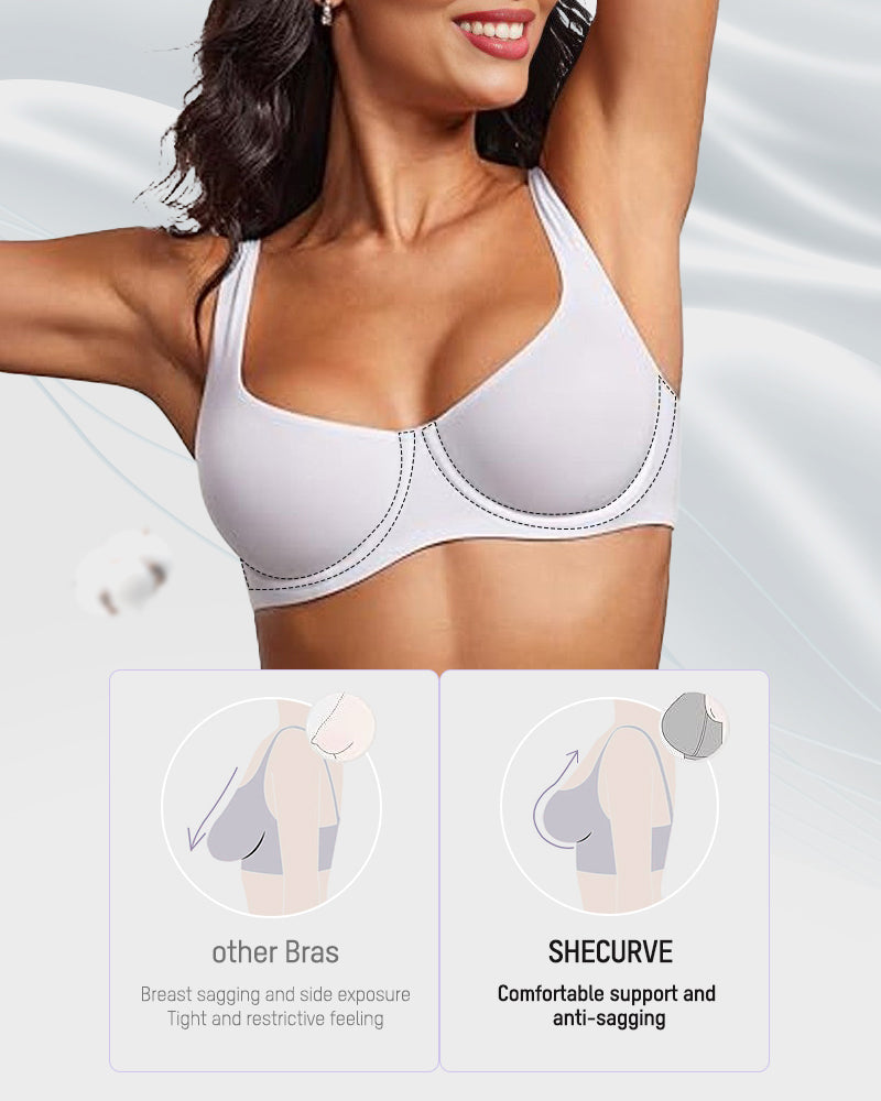 Seamless Unlined Scoop Neck Balconette Bra