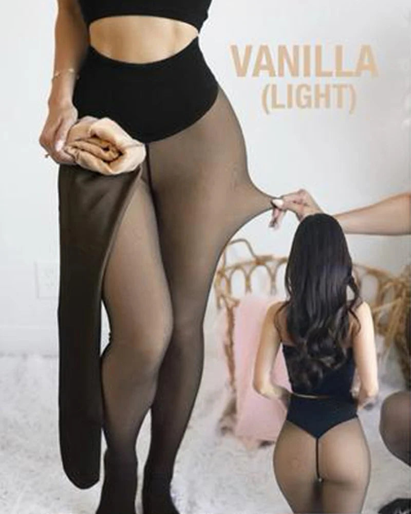 Viral One-Seam Shaping Fleece Leggings with High-Waist Tummy Control Cashmere Lining and One-Piece Cut