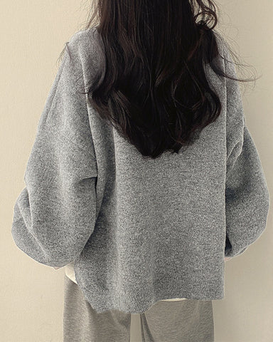 Oversized Split Hem Pullover Sweater