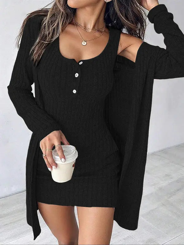 Women's Striped Dress Set