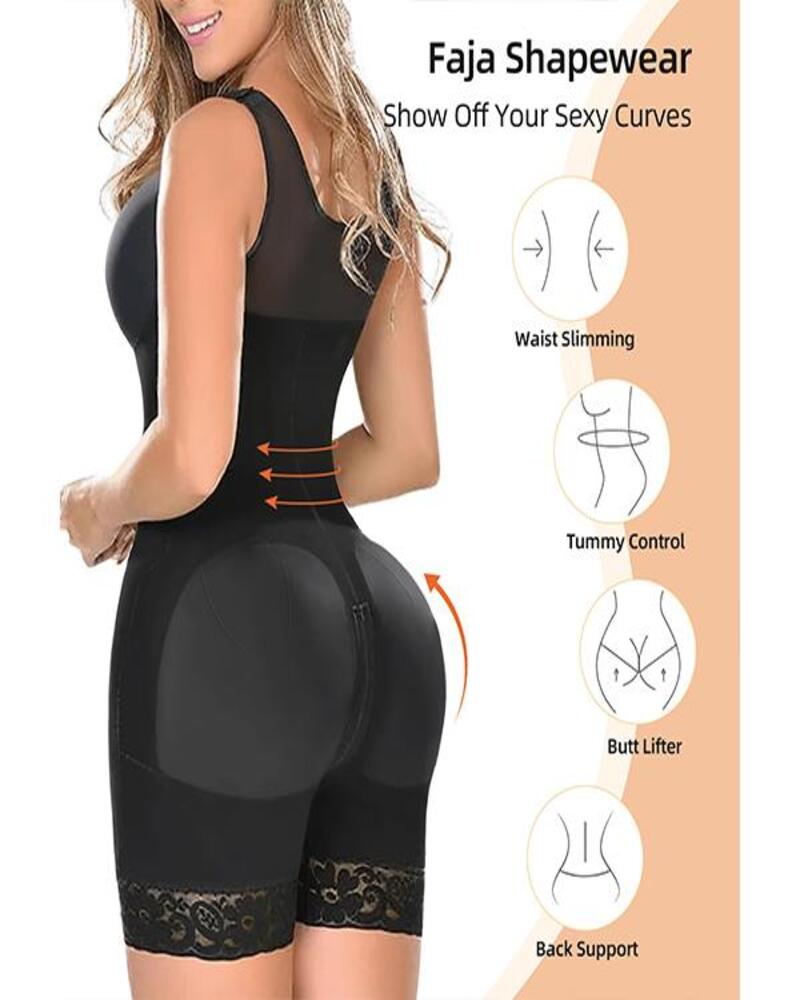 Women's tummy-control and butt-lifting body shaper