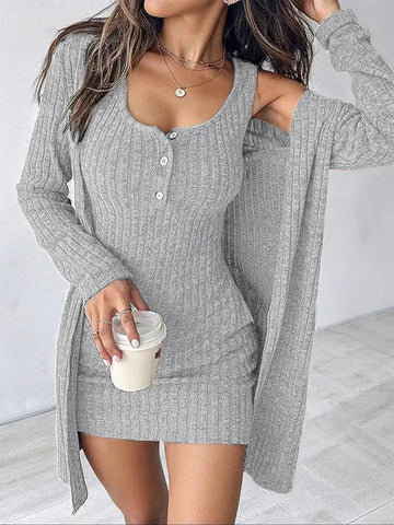 Women's Striped Dress Set